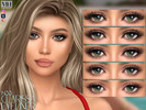 Sims 4 — Clarissa Eyeliner by MagicHand — 2D Eyelashes in 5 swatches - HQ Compatible.