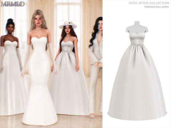 Sims 4 — Ever After Princess Ball Gown by Mermalade — Ever After Classic Satin Gown