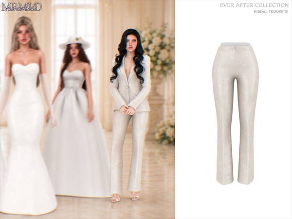 Sims 4 — Ever After Bridal Trousers by Mermalade — Ever After Classic Satin Gown