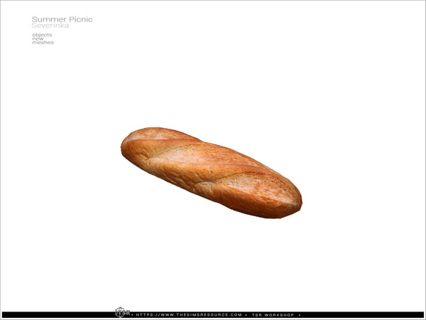 Sims 4 — Picnic bread by Severinka_ — A set of items for decorating a picnic location.