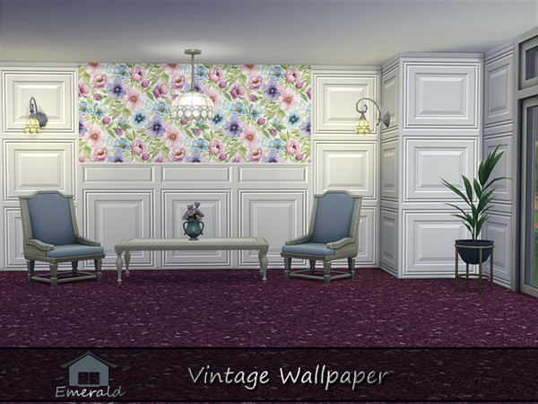 Sims 4 — Vintage Wallpaper S4 by Emerald — Vintage Wallpaper is a historical charm that provides a link to generations