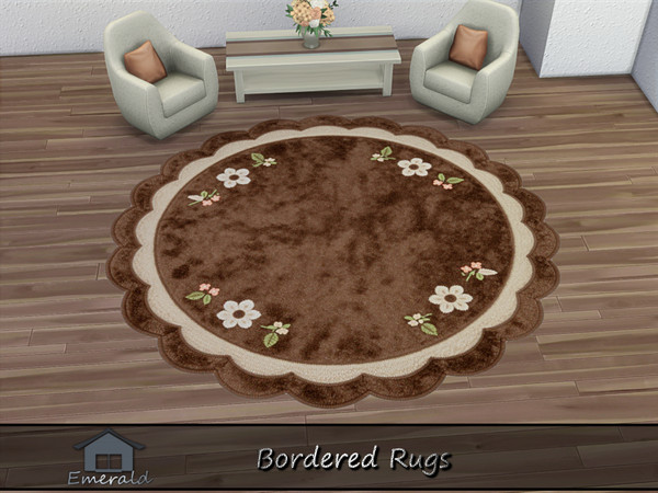 Sims 4 — Bordered rug2 by Emerald — Versatile style rug works well in traditional,modern spaces.