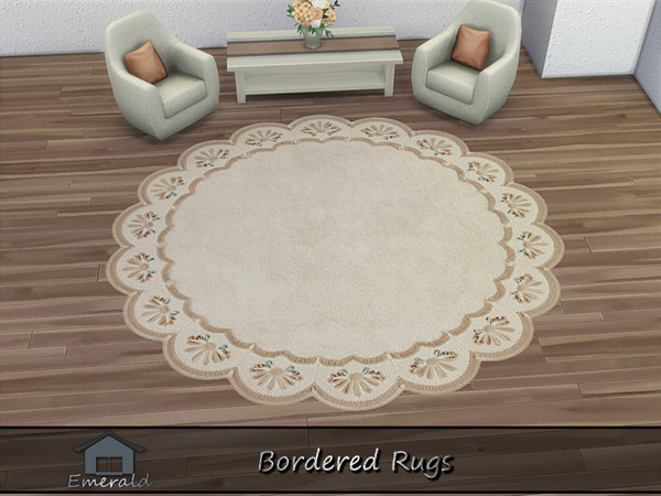 Sims 4 — Bordered rug3 by Emerald — Versatile style rug works well in traditional,modern spaces.