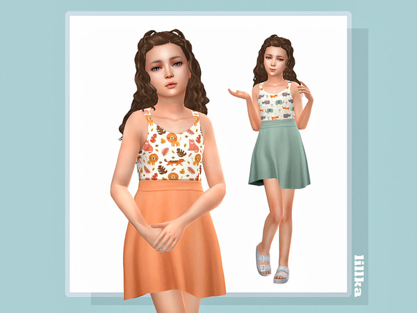Sims 4 — Belina Dress by lillka — 6 swatches
