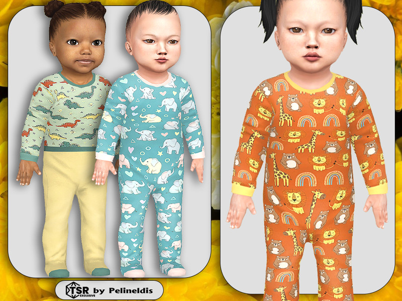 Sims 4 CC Infants Playhouse Babygrow by Pelineldis