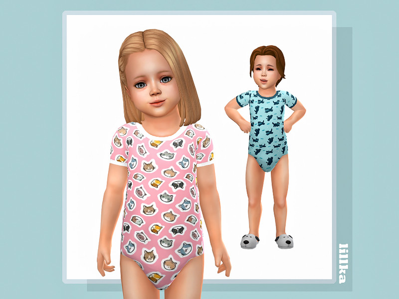 Sims 4 toddler boy clothing CC Yuki Toddler Onesie by lillka