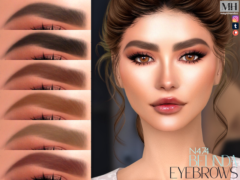 Sims 4 eyebrow CC Belinda Eyebrows by MagicHand