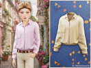 Sims 4 — Child - Striped pocket shirt by MysteriousOo — A classic button-up shirt for children featuring a pointed