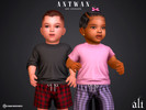 Sims 4 — ANTWAN set - infant by ali1 — 2x T-shirts, Plaid Pants and Shorts