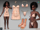 Sims 4 — ADV-Mabra THREE s4tyaDressBikiniShoesSet by MABRA2 — a set including dress bikini and sandals for teens and