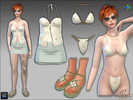 Sims 4 — ADV-Mabra FIVE s4tyaDressBikiniShoesSet by MABRA2 — a set including dress bikini and sandals for teens and young