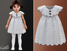 Sims 4 — Toddler - Checked scallop trim dress with bold button detail by Garfiel — A lovely toddler dress featuring a