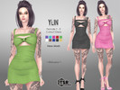 Sims 4 — YLIN - Cut Out Mini Dress by Helsoseira — Style - Spaghetti Strap cut out mini dress
