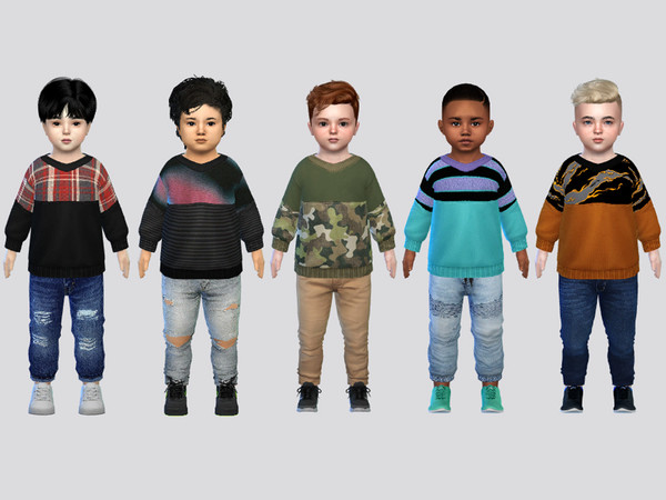Sims 4 — Homer Sweater Toddler by McLayneSims — TSR EXCLUSIVE