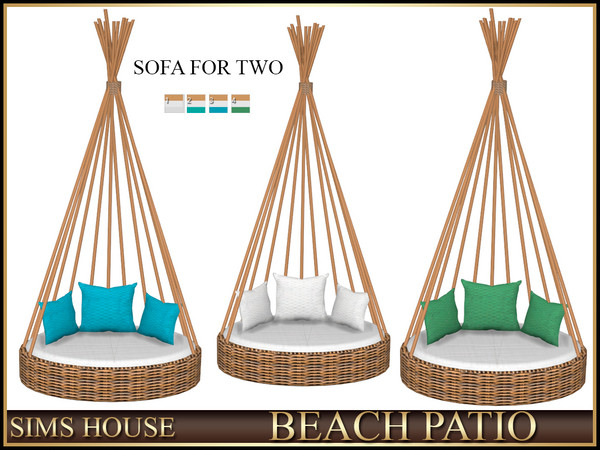 Sims 4 — Sims House TWO-SEAT SOFA | BEACH PATIO by Sims_House — BEACH PATIO