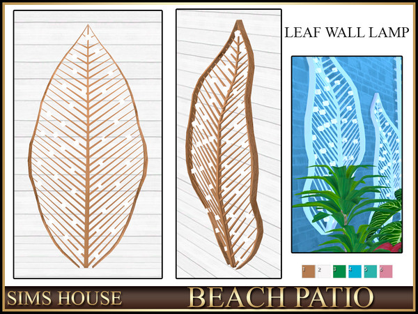 Sims 4 — Sims House LEAF WALL LAMP | BEACH PATIO by Sims_House — BEACH PATIO