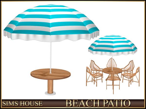 Sims 4 — Sims House TABLE WITH UMBRELLA | BEACH PATIO by Sims_House — BEACH PATIO