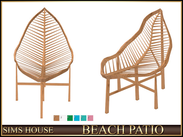Sims 4 — Sims House LEAF CHAIR | BEACH PATIO by Sims_House — BEACH PATIO