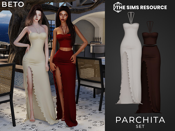 Sims 4 — By Beto - Parchita (Top) by Beto_ae0 — Summery, minimalist and elegant outfit with many tropical colors