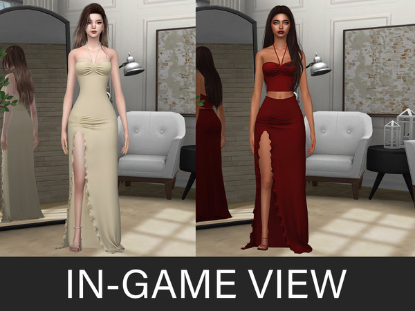 Sims 4 — By Beto - Parchita (Skirt) by Beto_ae0 — Summery, minimalist and elegant outfit with many tropical colors