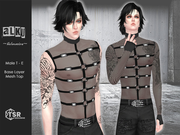 Sims 4 — ALKU Fitted Strap Base Layer Top ymAcc by Helsoseira — Style - Cropped Jacket with cut out sleeve