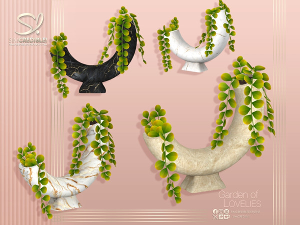 Sims 4 — Garden Of Lovelies Curved Vase Plant by SIMcredible! — We got inspired by the beauty of the nature once again :)