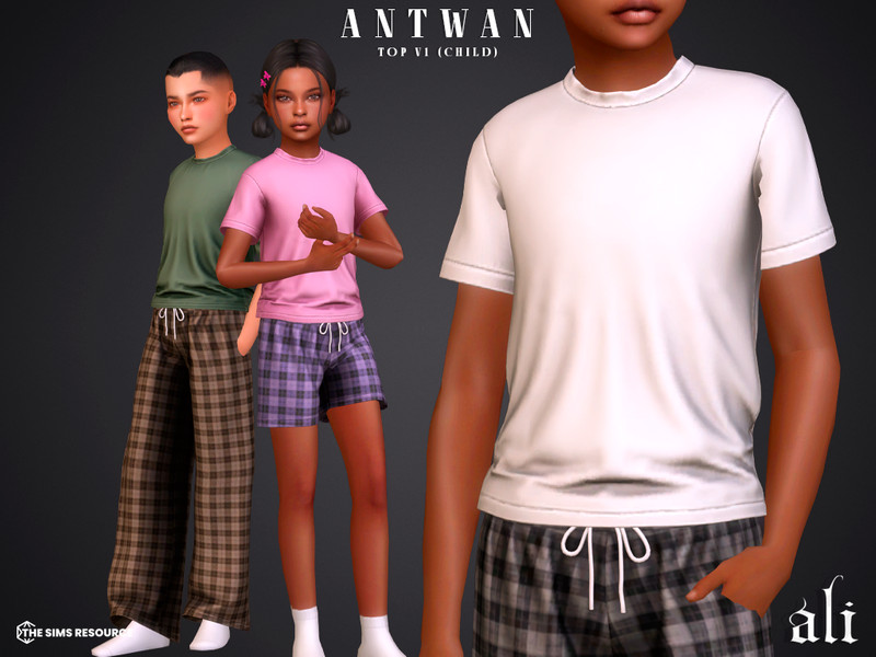 Sims 4 CC ANTWAN top v1 - child by ali1