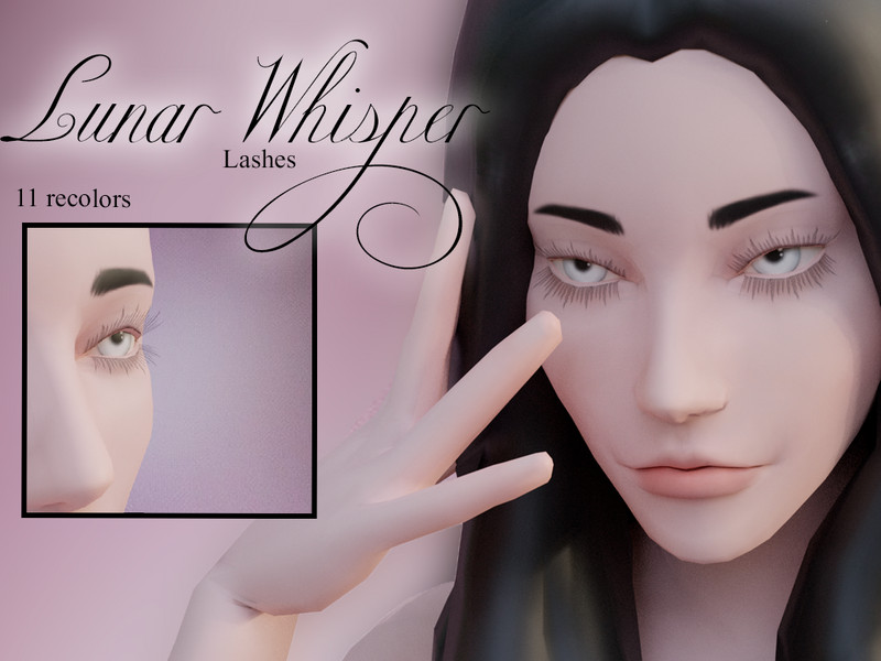 Sims 4 eyelash CC Lunar whisper 3D lashes by ttzh