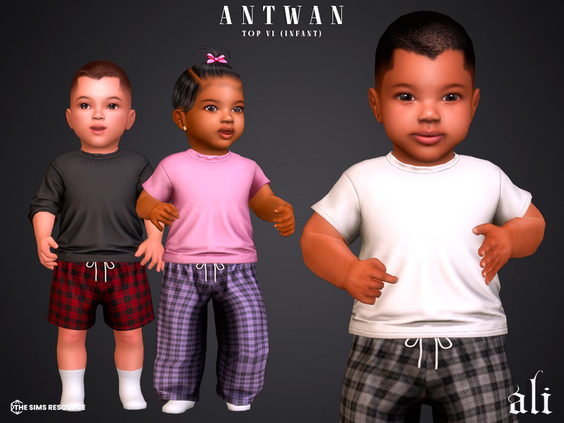 Sims 4 infant clothing and accessory CC ANTWAN top v1 - infant by ali1