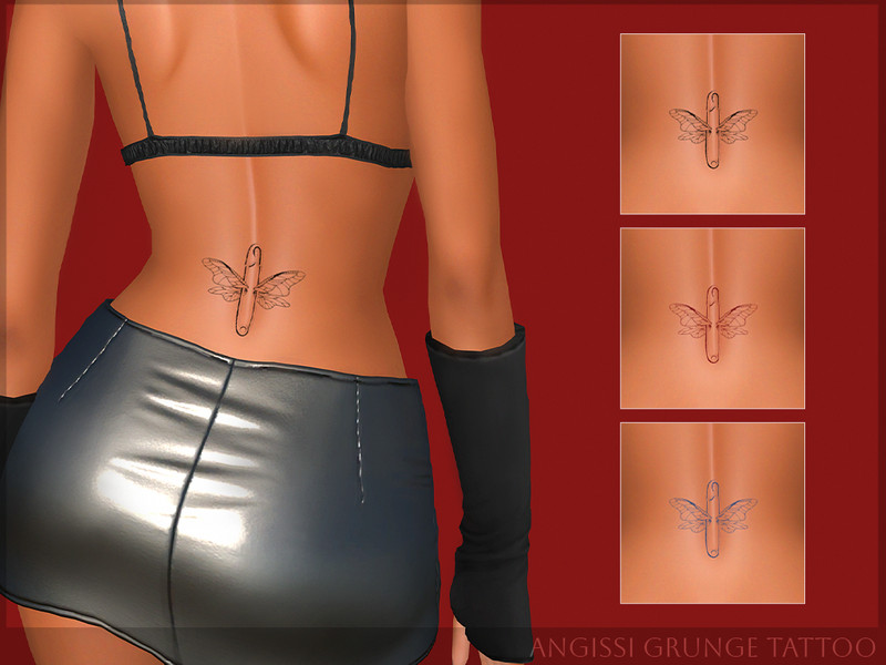 Sims 4 weathered industrial and grunge CC CC Grunge Tattoo by ANGISSI