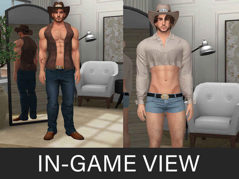 Sims 4 fall clothing CC By Beto - Hot Cowboy (Jacket) by Beto_ae0