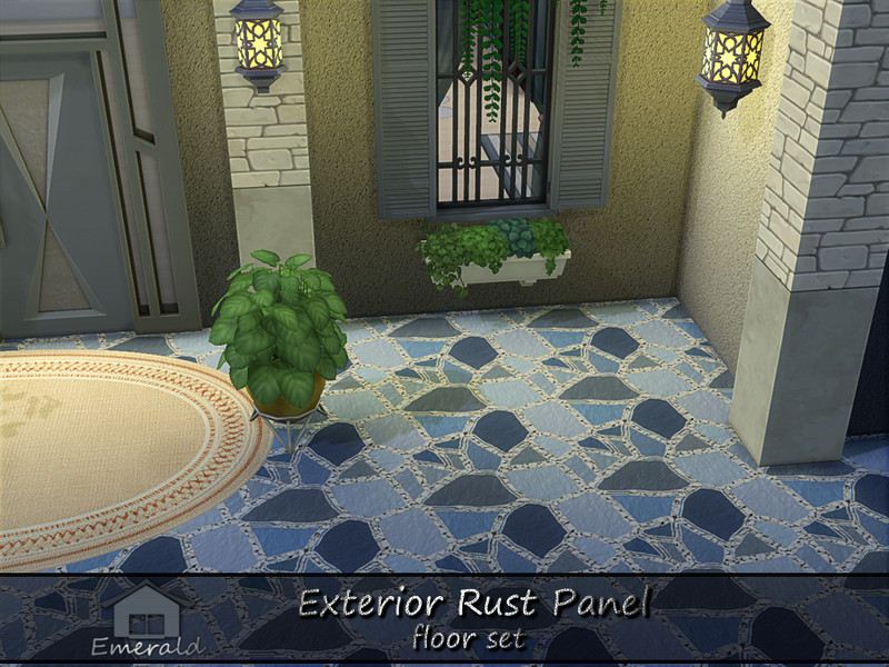 Sims 4 weathered industrial and grunge CC CC Exterior Rust Panel floor5 by Emerald