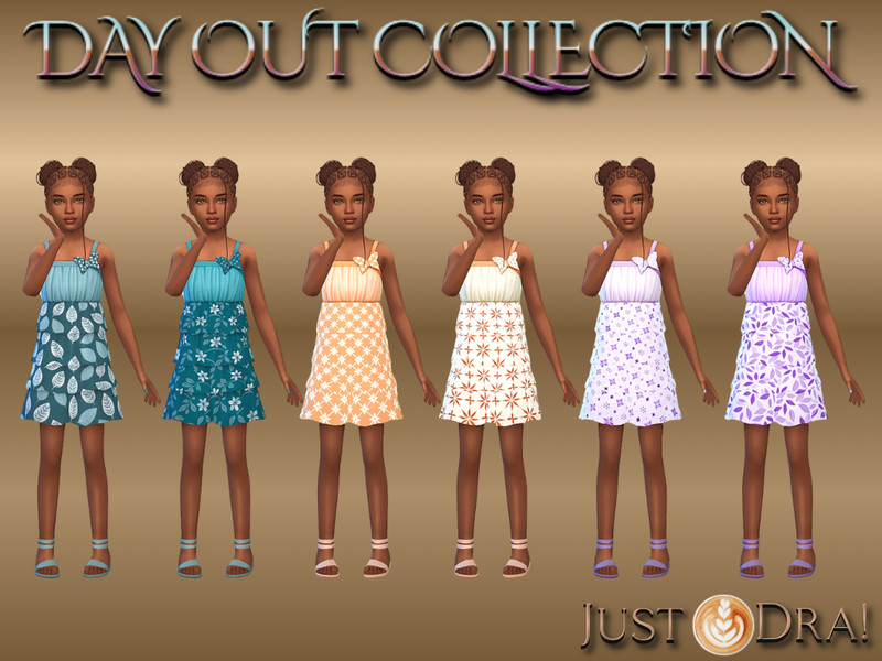 Sims 4 kids clothing CC JustDraven_DayOut_F_Child_Dress_D1 by Draven298