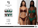 Sims 4 — V Front Thick Strap Bikini Set by Bill_Sims — This set includes a bikini top with a V-front neckline and