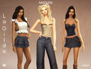 Sims 4 — La Gilda by Madlen — La Gilda plays with structured corsets, low-rise denim, ruffled cotton, layered mini
