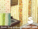Sims 4 — Seventies Fruity Wallpaper by Scruffy_Sims — Seventies Fruity Walls: Fruity Wallpapers from the mid-70s. Enjoy