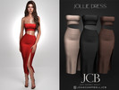 Sims 4 — JOLLIE DRESS by Joan_Campbell_Beauty_ — 12 swatches Custom thumbnail Original mesh