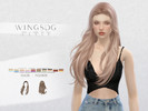 Sims 4 — WINGS HAIR-flowing middle parted long hair by wingssims — WINGS HAIR TS4 NL0808 (flowing middle-parted long