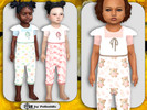 Sims 4 — Toddler Little Girls Jumpsuits by Pelineldis — Kids fashion clothing: five jumpsuits for infants girls with