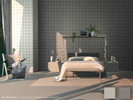 Sims 4 — Nordico Wall by Caroll912 — A 2-swatch neutral, geometric fabric wallpaper in shades of beige and grey. Suitable