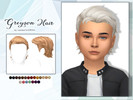 Sims 4 — Greyson Hair - Child version by Lewbertsn00tles — A wispy, mullet-style hairstyle for boys. Maxis Match