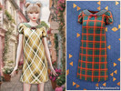 Sims 4 — Cute plaid collar mini dress by MysteriousOo — A charming plaid mini dress featuring short puff sleeves and a