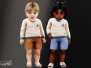 Sims 4 — Infant - Soft sailor knit top and shorts set by Garfiel — A sweet infant two-piece outfit made up of a cozy
