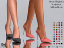 Sims 4 — Sleek Slingback Sculptural Stilleto Heels by LVNDRCC — Slingback pumps with a narrow toe and sleek, modern