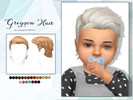 Sims 4 — Greyson Hair - Infant version by Lewbertsn00tles — A wispy, mullet-style hairstyle for boys. Maxis Match