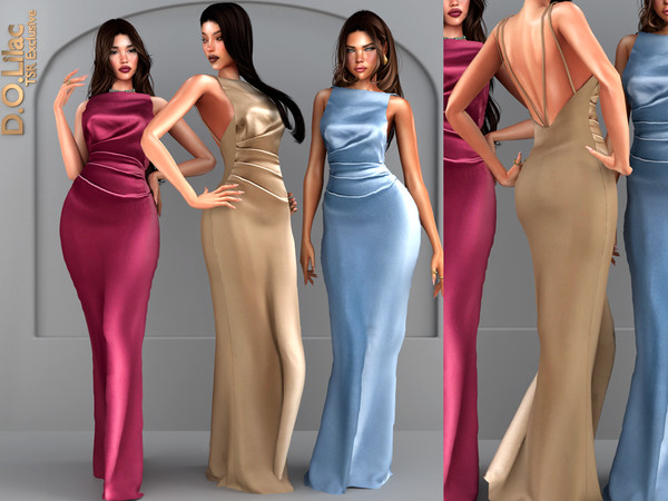 Sims 4 — Satin Whisper Dress by DOLilac — Custom thumbnail