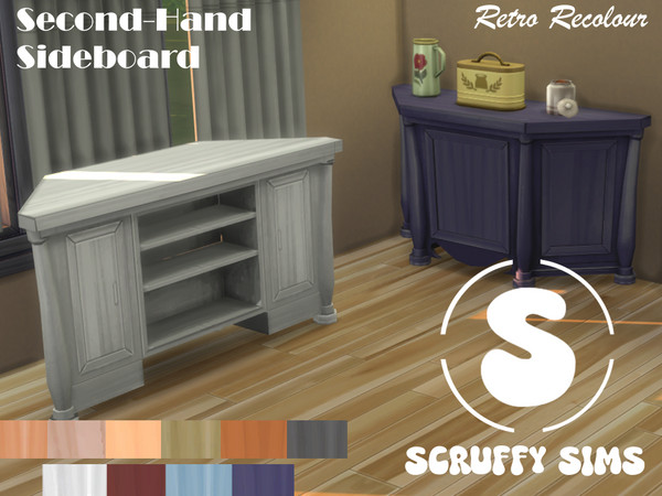 Sims 4 — Second-Hand Sideboard by Scruffy_Sims — It's over a hundred years old and is sturdy enough to survive another