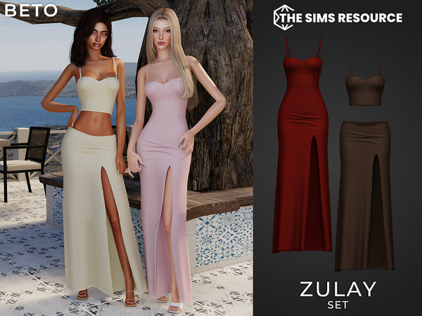 Sims 4 — By Beto - Zulay (Dress) by Beto_ae0 — A minimalist, elegant and colorful summer outfit, enjoy it!