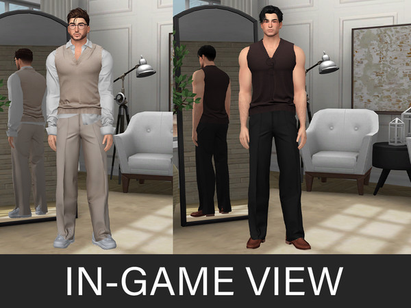 Sims 4 — By Beto - Classic (Top V1) by Beto_ae0 — Classic, elegant, minimalist, and old-money men's attire for your Sims.