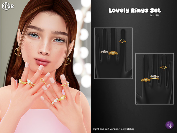 Sims 4 — Lovely Rings Set for child by WisteriaSims — for child